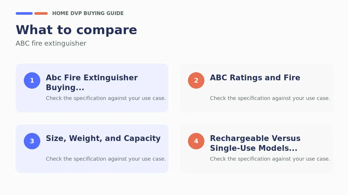 Key factors to compare when choosing ABC fire extinguisher