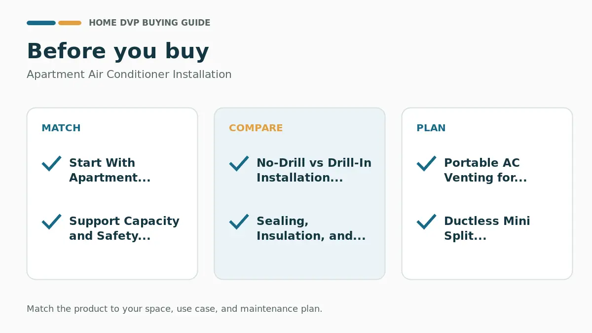 Apartment Air Conditioner Installation: 7 Easy Steps 2 Pre-purchase checklist for comparing Apartment Air Conditioner Installation