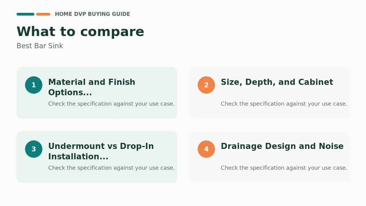 Key factors to compare when choosing Best Bar Sink