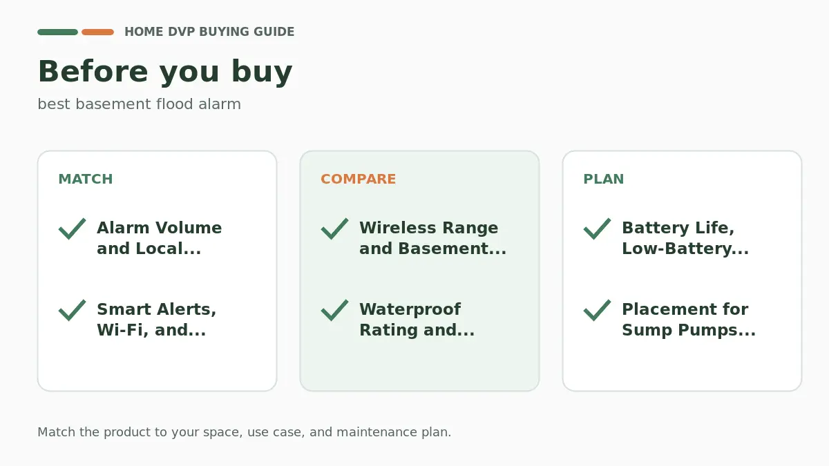 Pre-purchase checklist for comparing best basement flood alarm
