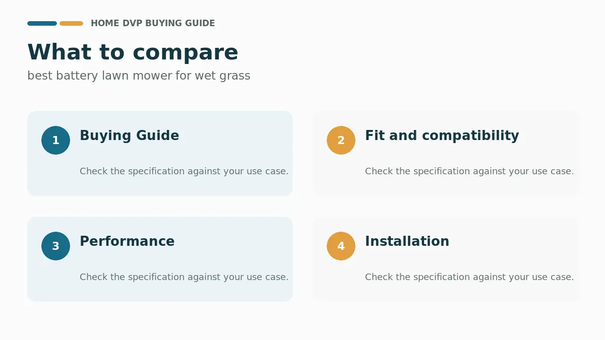 Key factors to compare when choosing best battery lawn mower for wet grass