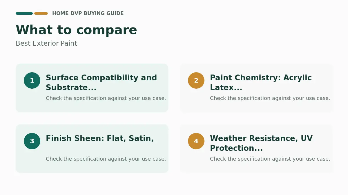 Key factors to compare when choosing Best Exterior Paint