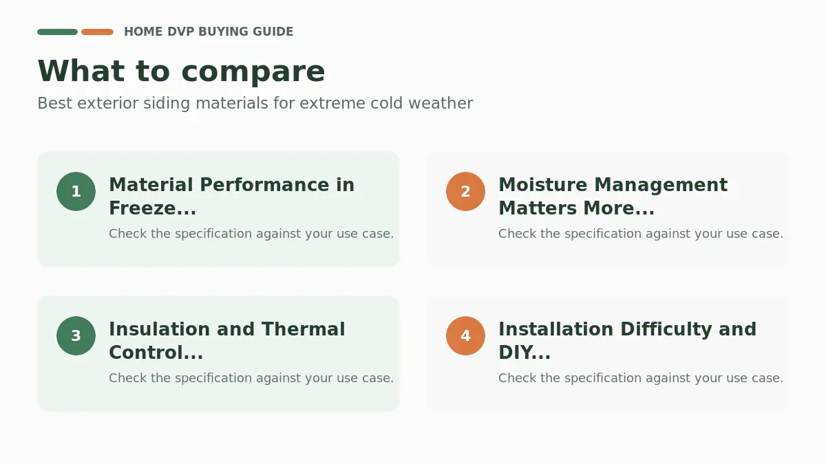 Key factors to compare when choosing Best exterior siding materials for extreme cold weather