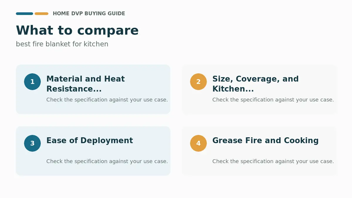 Key factors to compare when choosing best fire blanket for kitchen