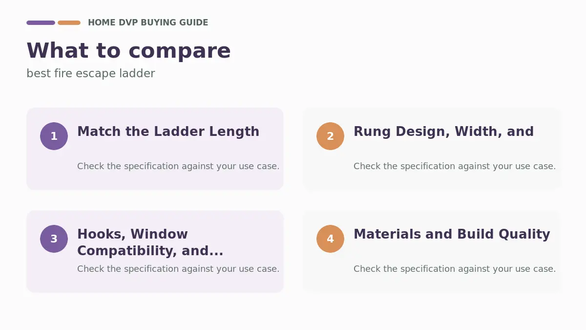 Key factors to compare when choosing best fire escape ladder