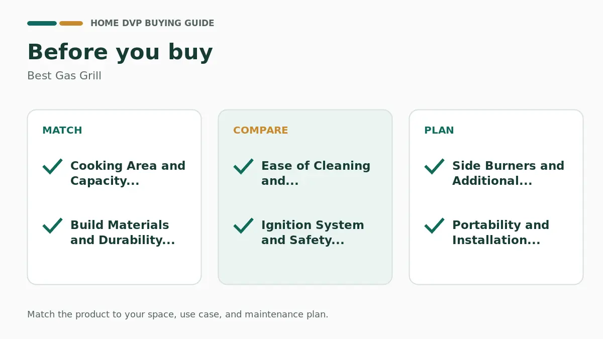 Pre-purchase checklist for comparing Best Gas Grill