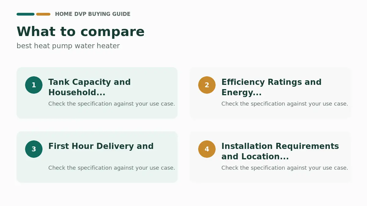 Key factors to compare when choosing best heat pump water heater