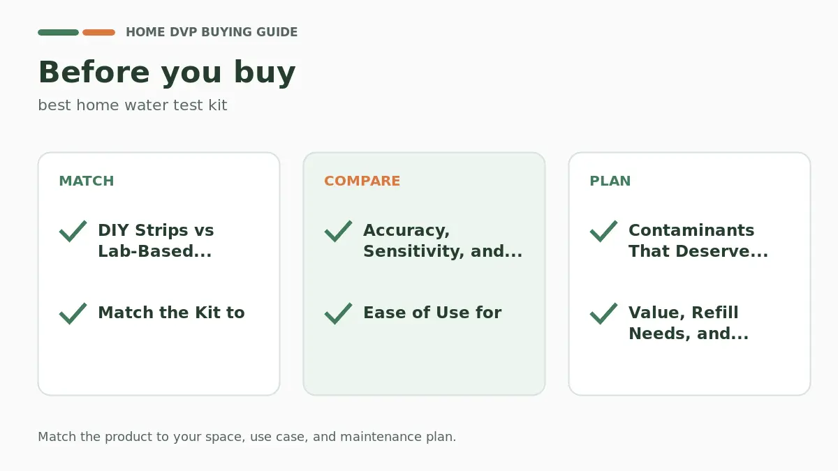 Pre-purchase checklist for comparing best home water test kit