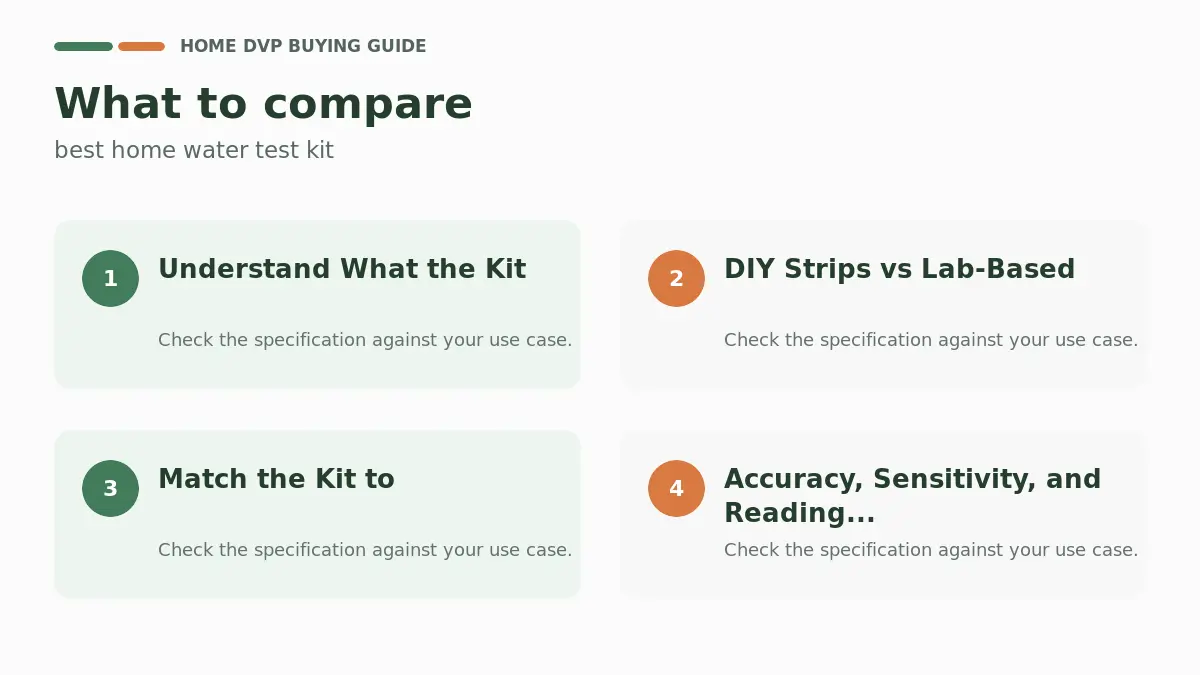 Key factors to compare when choosing best home water test kit