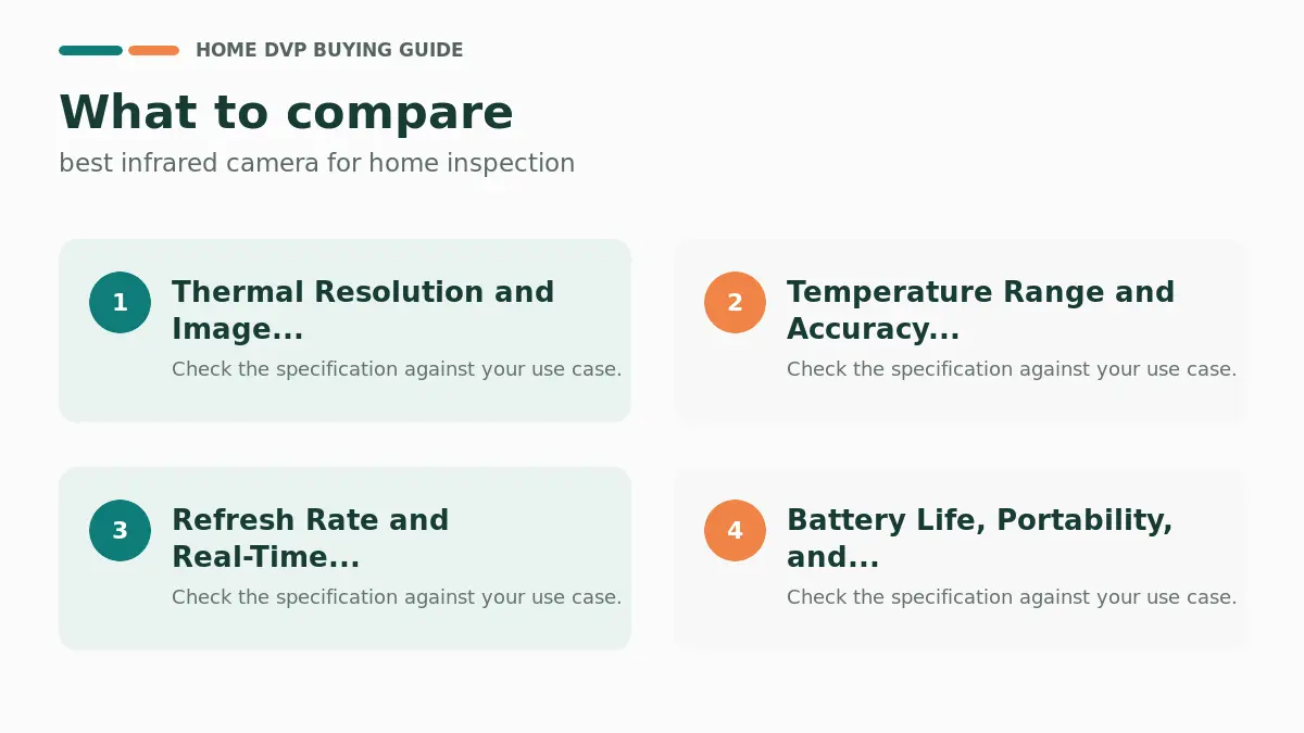 Key factors to compare when choosing best infrared camera for home inspection