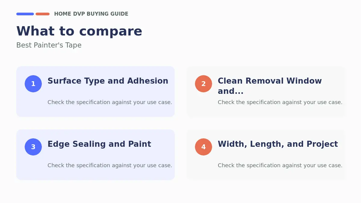Key factors to compare when choosing Best Painter's Tape