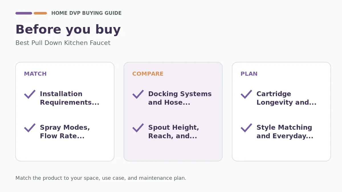 Pre-purchase checklist for comparing Best Pull Down Kitchen Faucet