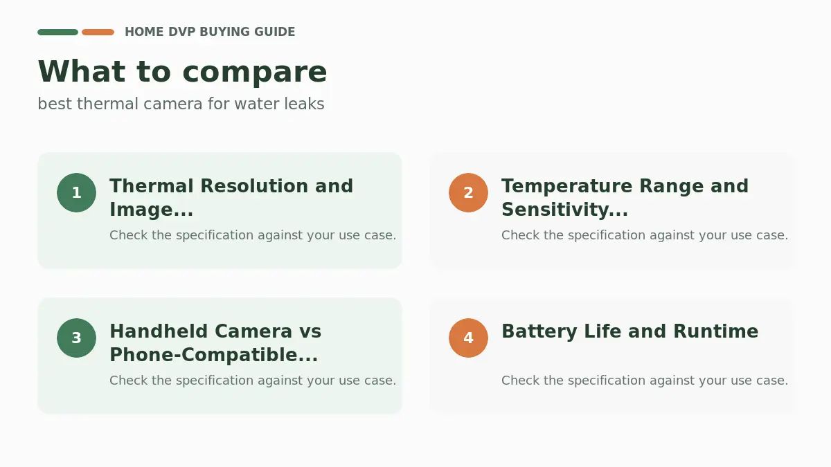 Key factors to compare when choosing best thermal camera for water leaks