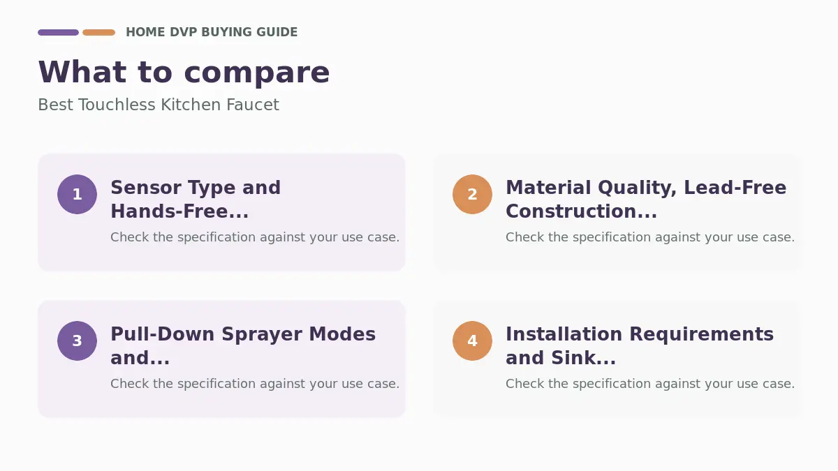 Key factors to compare when choosing Best Touchless Kitchen Faucet