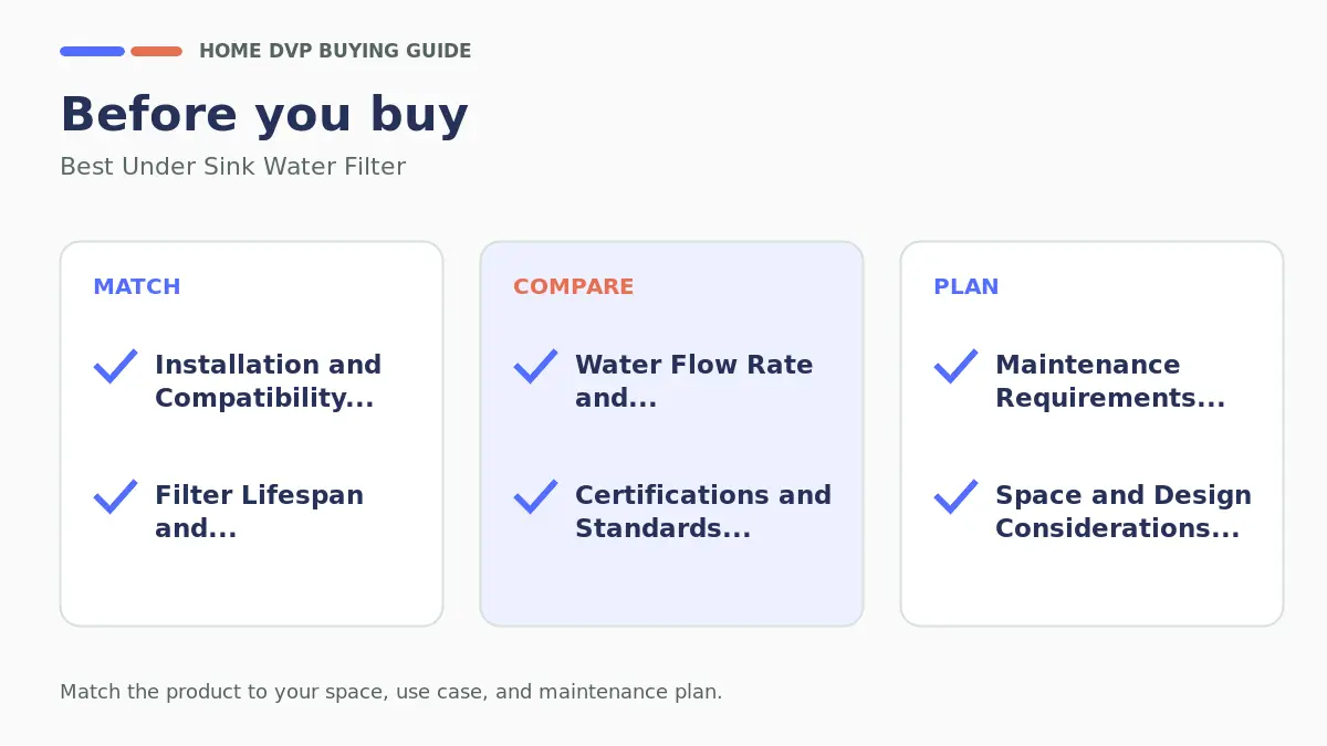 Pre-purchase checklist for comparing Best Under Sink Water Filter