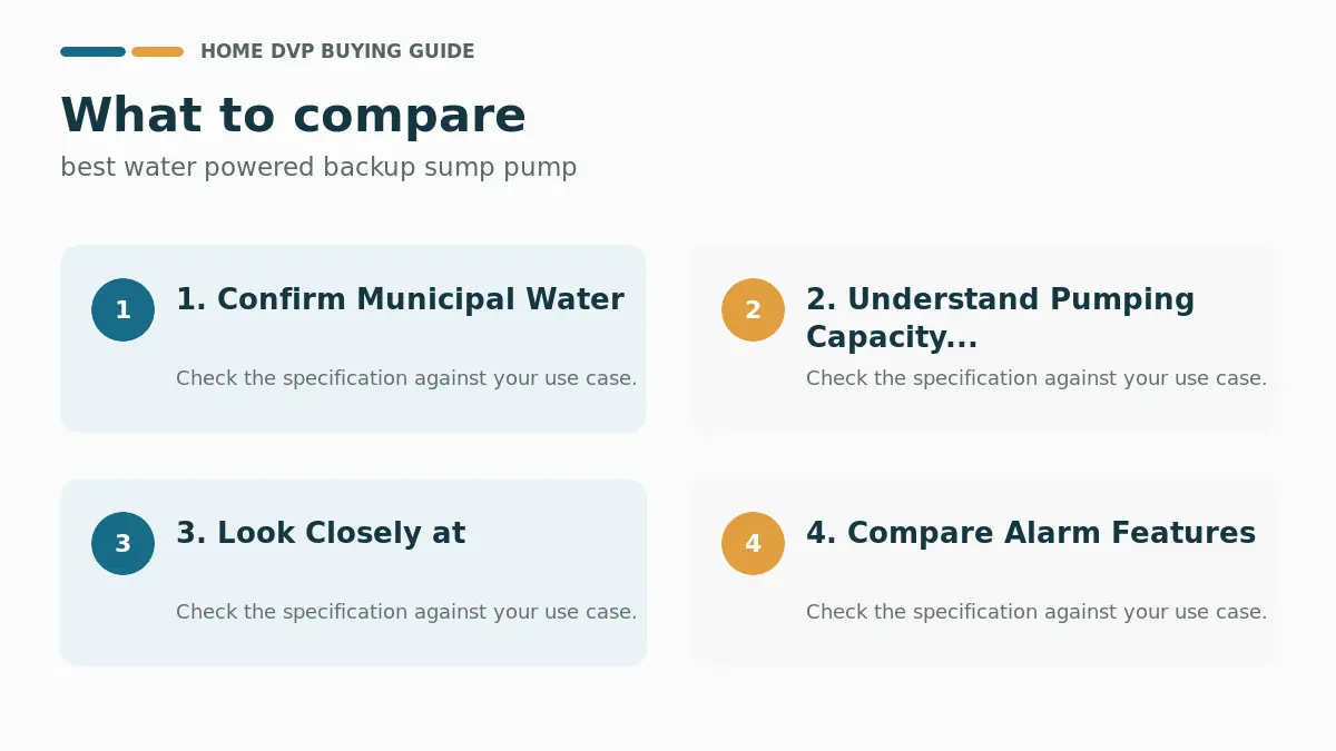 Key factors to compare when choosing best water powered backup sump pump