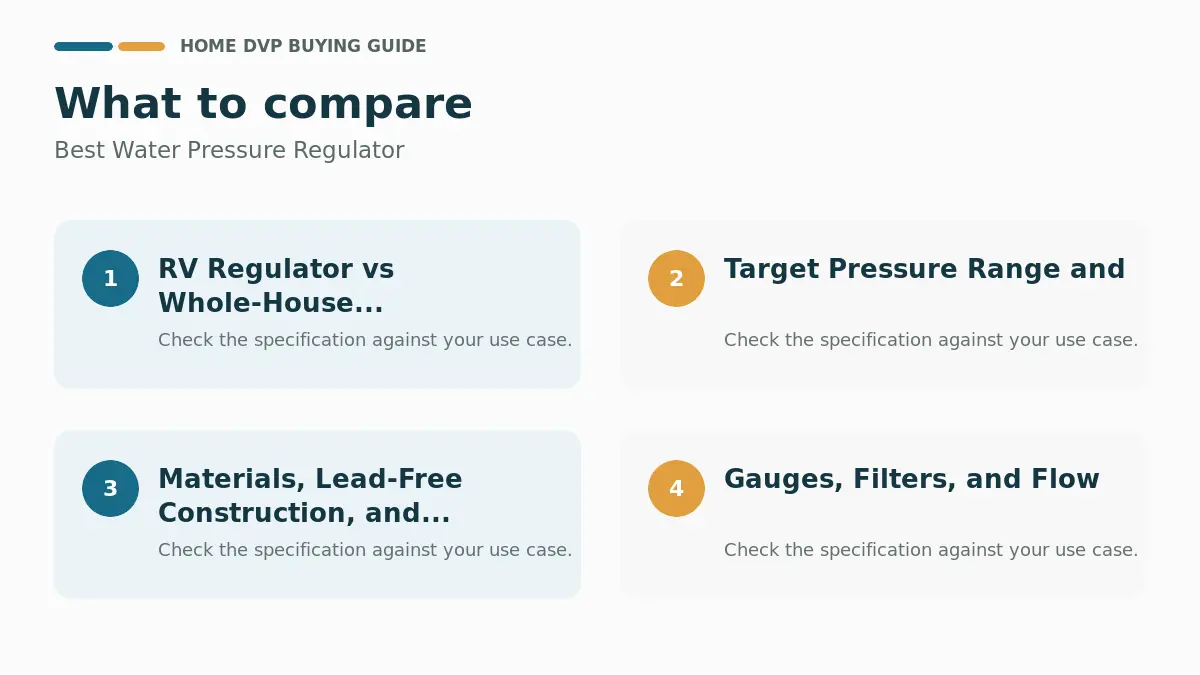 Key factors to compare when choosing Best Water Pressure Regulator