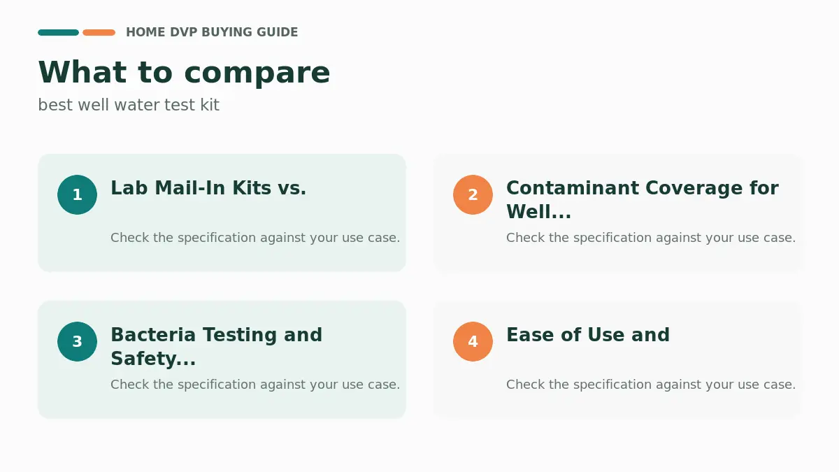 Key factors to compare when choosing best well water test kit