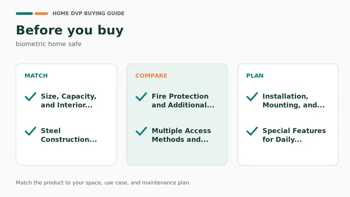 Pre-purchase checklist for comparing biometric home safe
