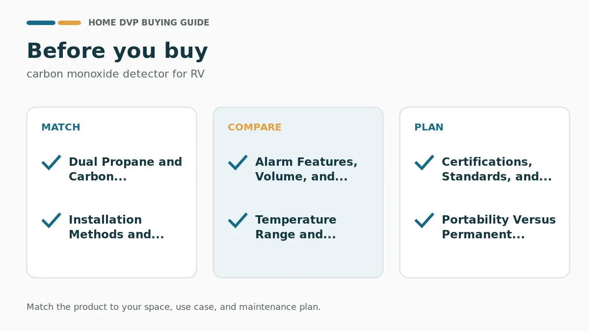 Pre-purchase checklist for comparing carbon monoxide detector for RV