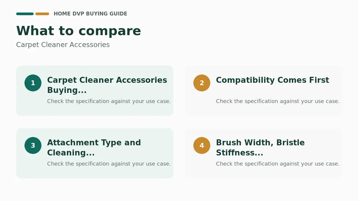 Key factors to compare when choosing Carpet Cleaner Accessories