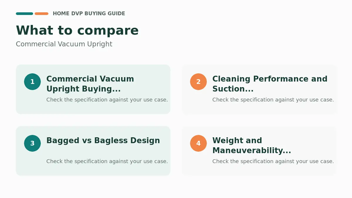 Key factors to compare when choosing Commercial Vacuum Upright
