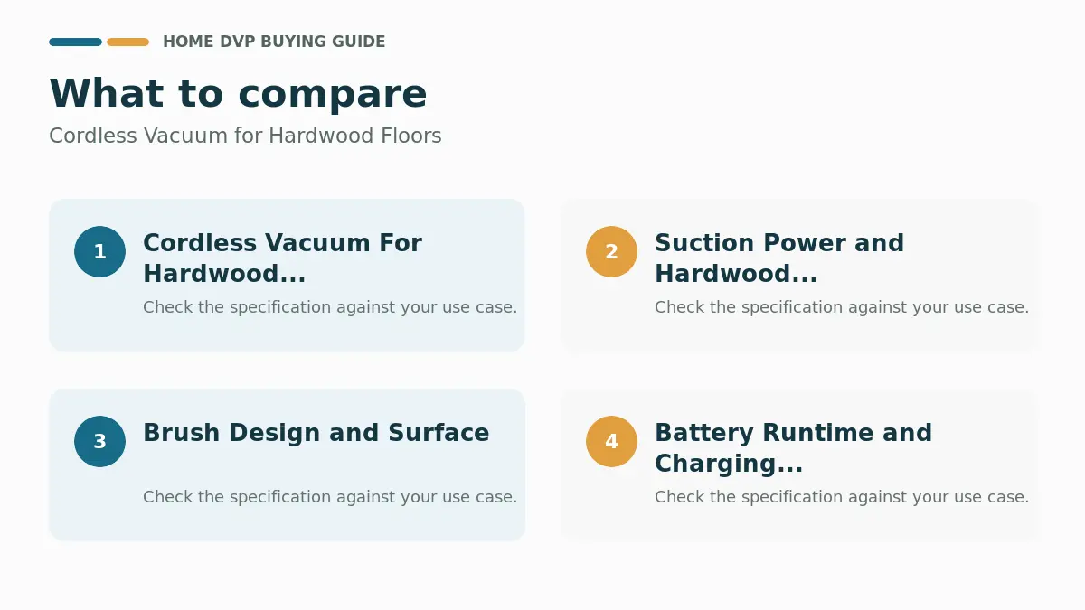Key factors to compare when choosing Cordless Vacuum for Hardwood Floors