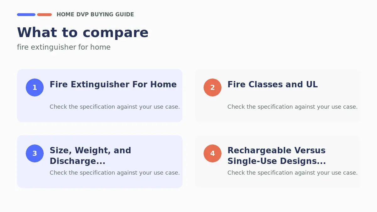 Fire Extinguisher For Home 2026: Expert Reviews & Buying Guide 1 Key factors to compare when choosing fire extinguisher for home