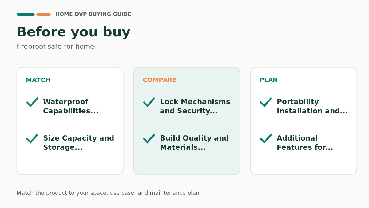 Pre-purchase checklist for comparing fireproof safe for home