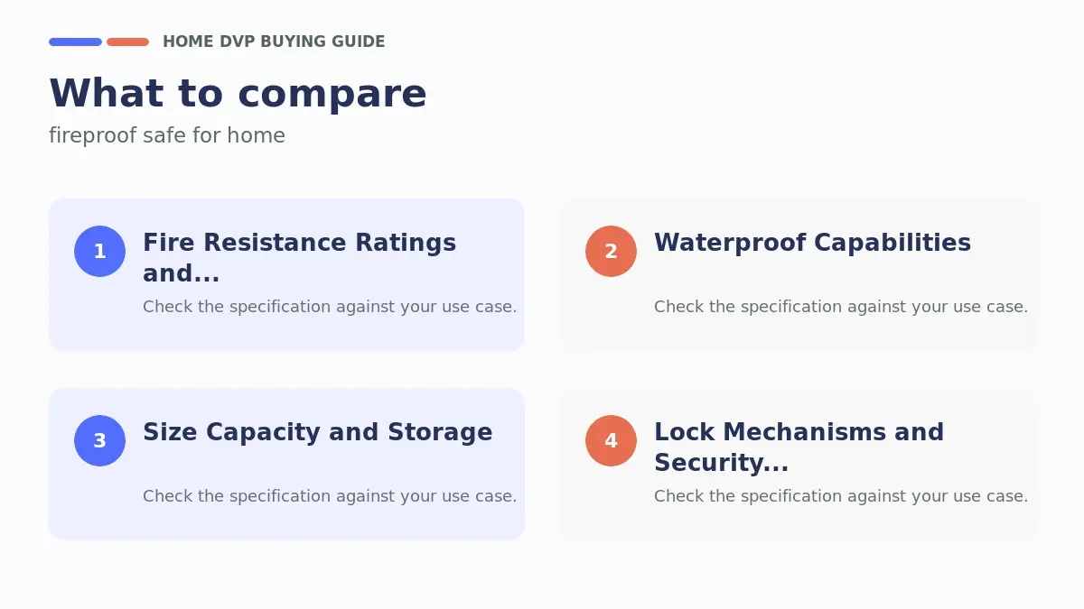 Key factors to compare when choosing fireproof safe for home