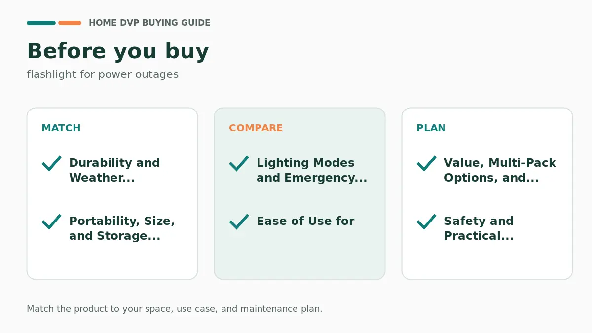 Best Flashlights for Power Outages (2026) 2 Pre-purchase checklist for comparing flashlight for power outages