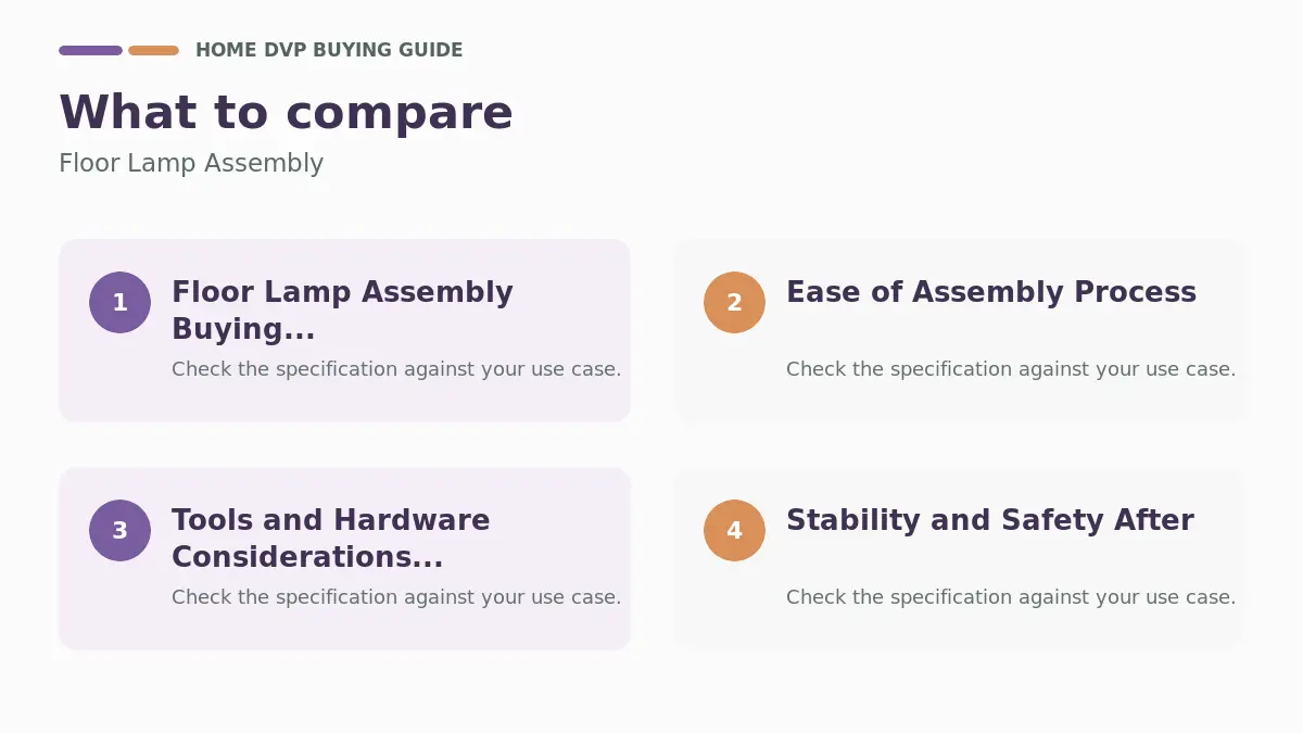 Floor Lamp Assembly 2026 1 Key factors to compare when choosing Floor Lamp Assembly