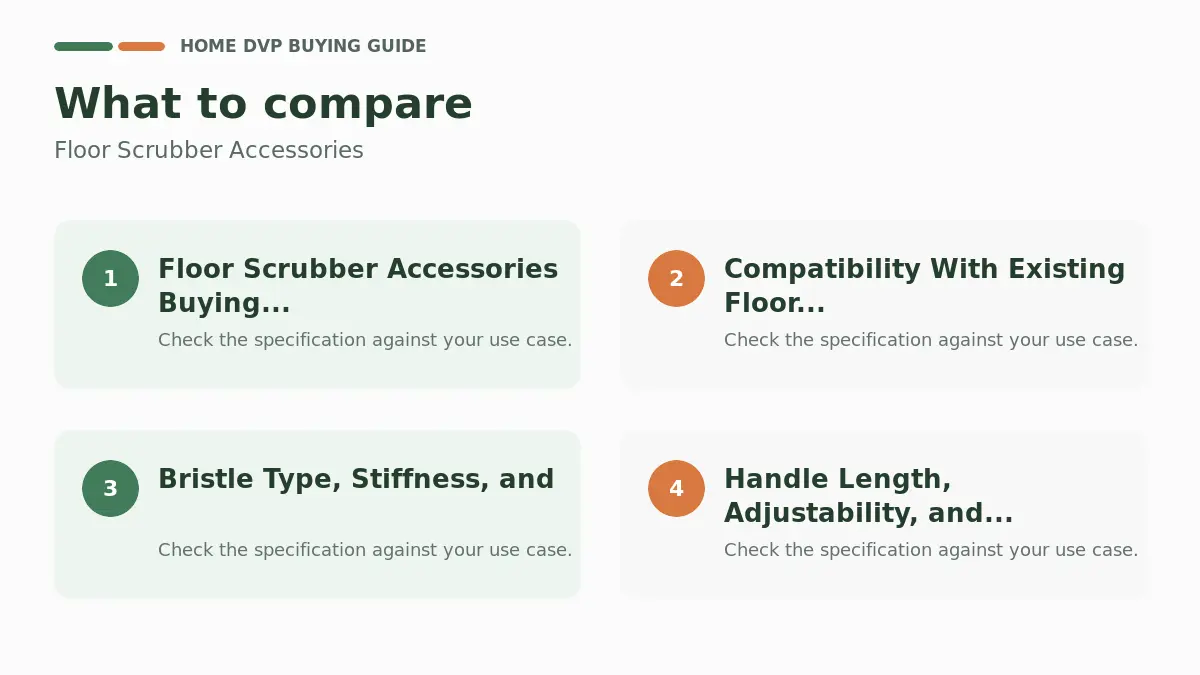 Floor Scrubber Accessories 2026 1 Key factors to compare when choosing Floor Scrubber Accessories