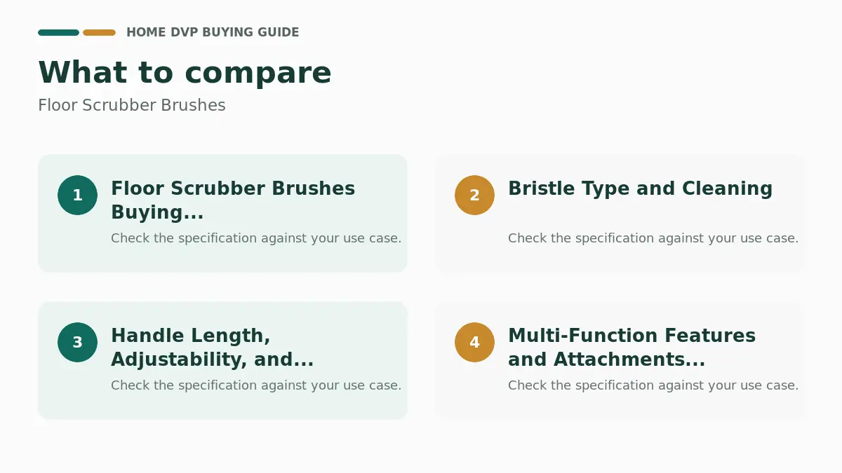 Key factors to compare when choosing Floor Scrubber Brushes