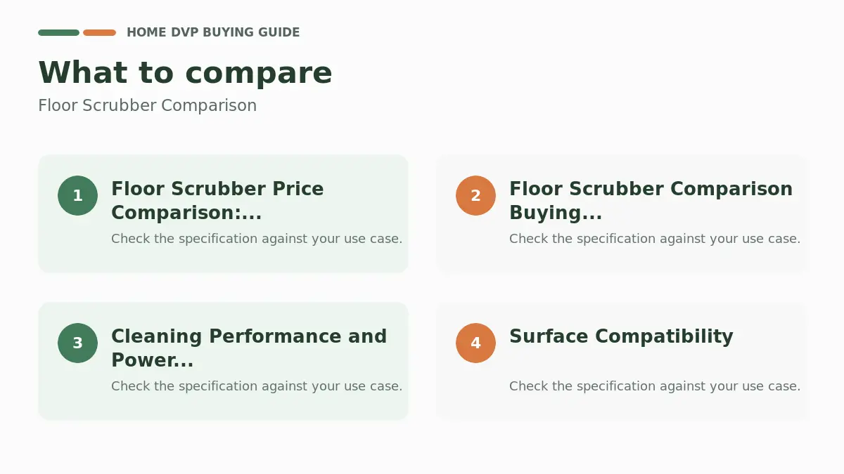Key factors to compare when choosing Floor Scrubber Comparison
