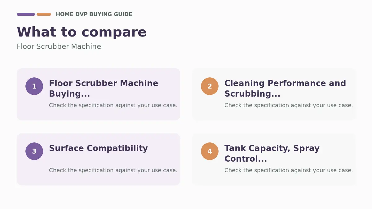 Key factors to compare when choosing Floor Scrubber Machine