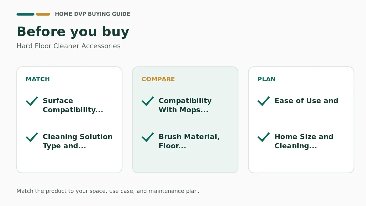 Pre-purchase checklist for comparing Hard Floor Cleaner Accessories