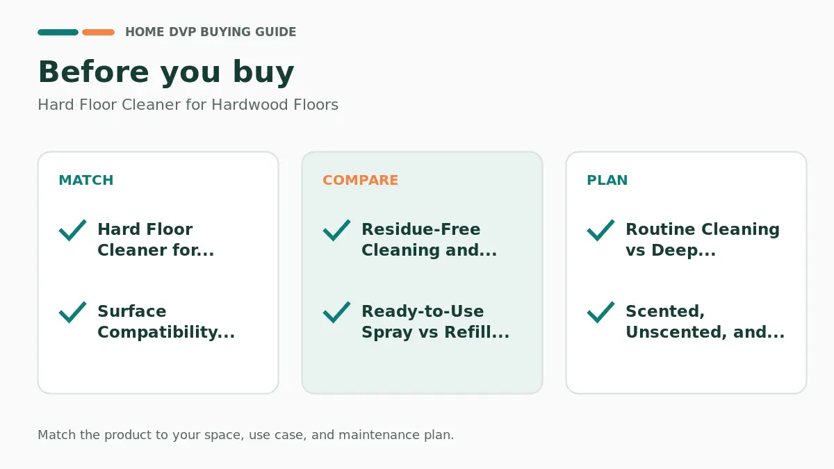 Pre-purchase checklist for comparing Hard Floor Cleaner for Hardwood Floors