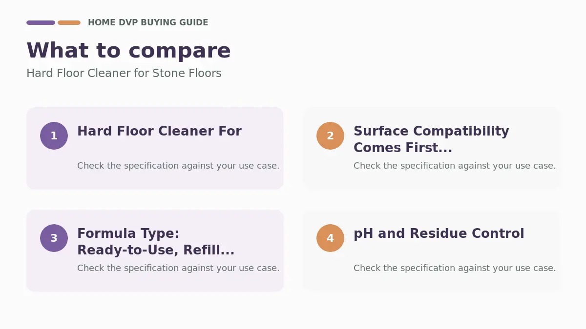 Key factors to compare when choosing Hard Floor Cleaner for Stone Floors