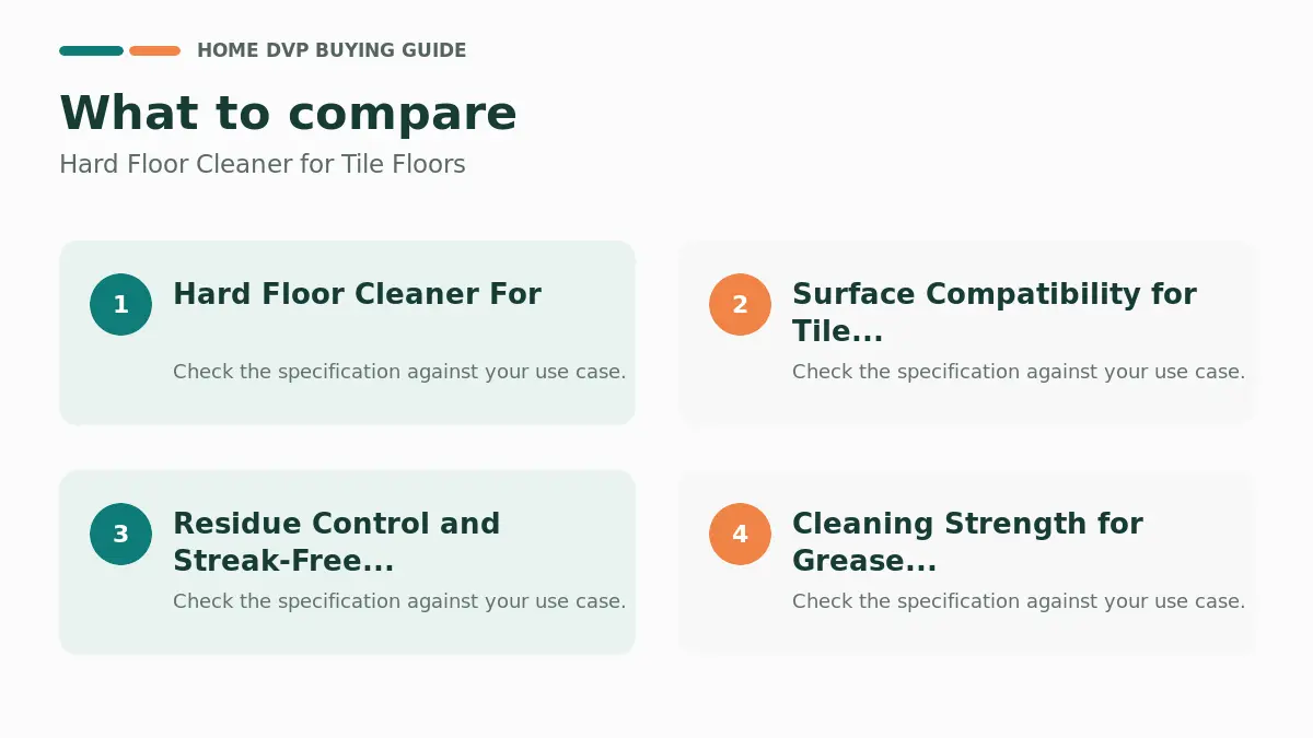 Key factors to compare when choosing Hard Floor Cleaner for Tile Floors