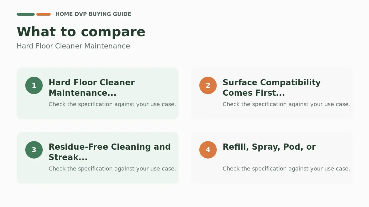 Key factors to compare when choosing Hard Floor Cleaner Maintenance