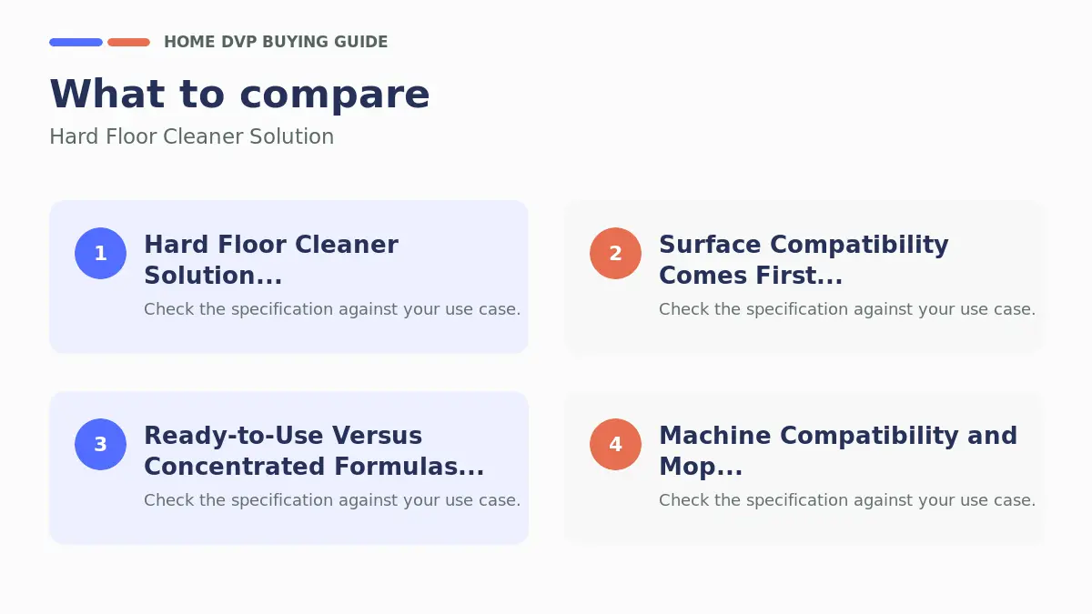 Hard Floor Cleaner Solution 2026 1 Key factors to compare when choosing Hard Floor Cleaner Solution