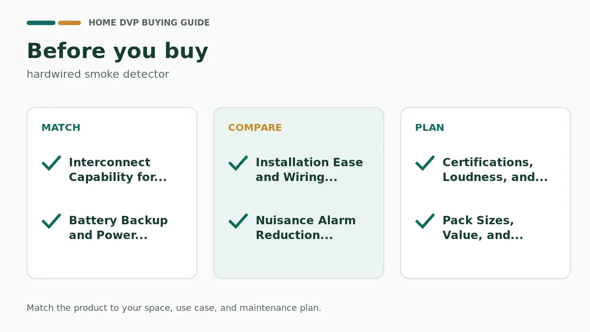 Pre-purchase checklist for comparing hardwired smoke detector