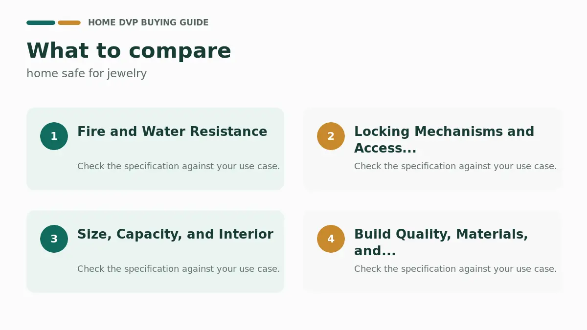 Key factors to compare when choosing home safe for jewelry