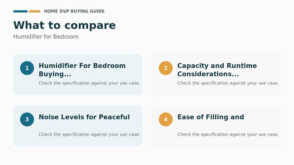 Key factors to compare when choosing Humidifier for Bedroom