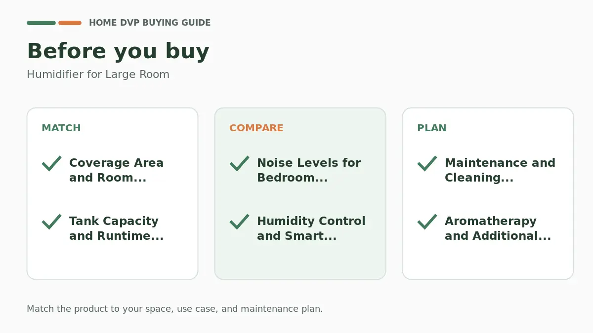 Pre-purchase checklist for comparing Humidifier for Large Room