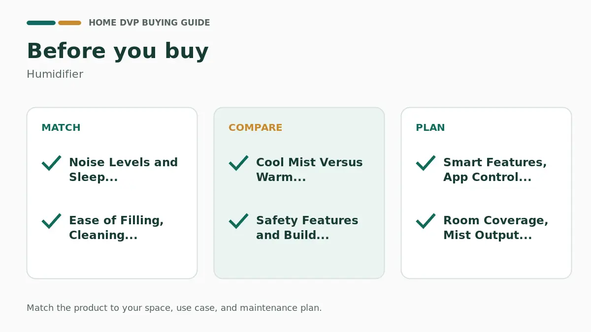 Pre-purchase checklist for comparing Humidifier
