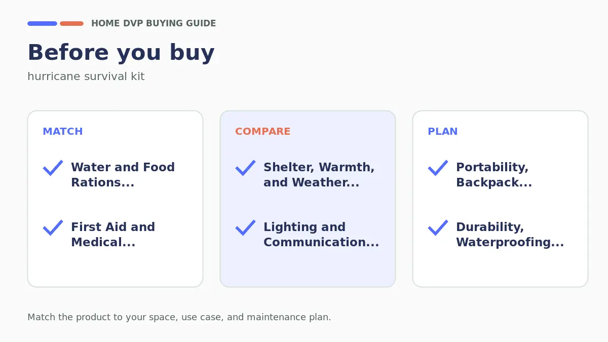 Pre-purchase checklist for comparing hurricane survival kit