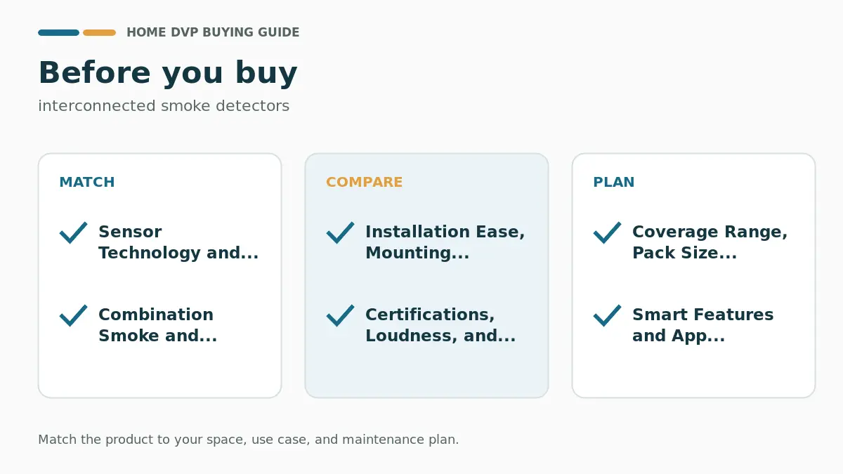Pre-purchase checklist for comparing interconnected smoke detectors