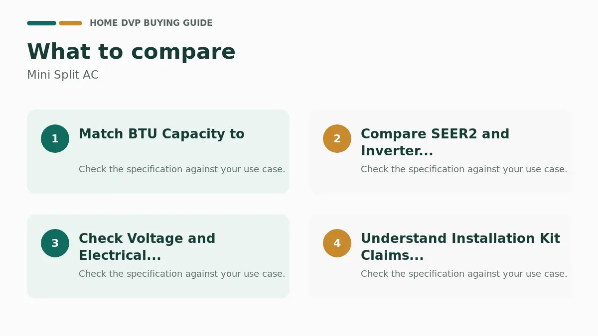 Key factors to compare when choosing Mini Split AC